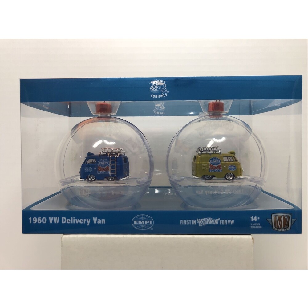 EMPI Equipped 60 VW Delivery Vans Christmas Tree Ornament Set M2 Machines